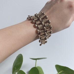 Vintage adjustable brass bracelet